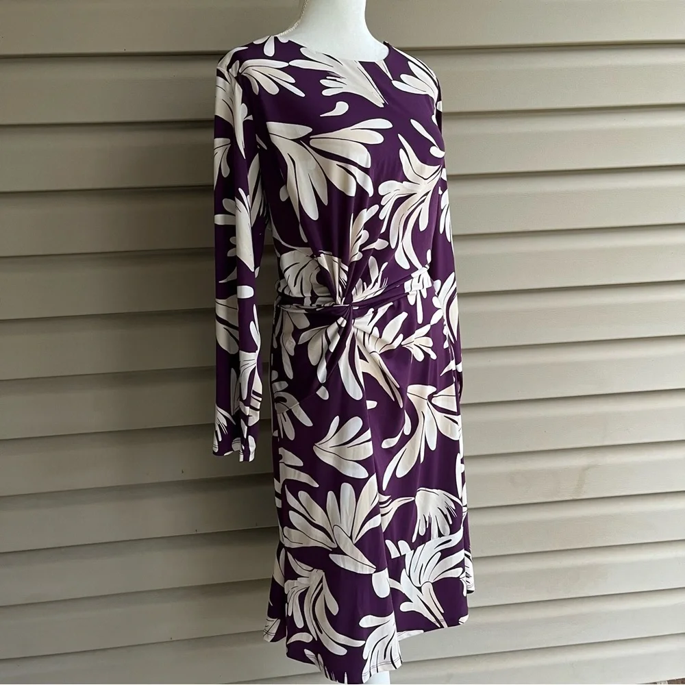 •Maggy London• Long Sleeve Side Twist Knit Dress - Size 18W - Picture 5 of 9